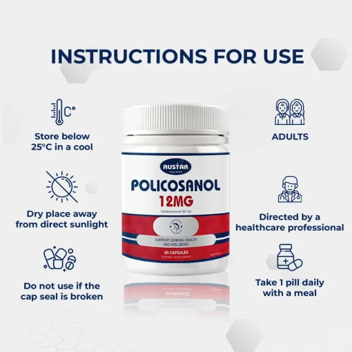 AUSTAR Policosanol 12MG - 60 Capsules - Image 4