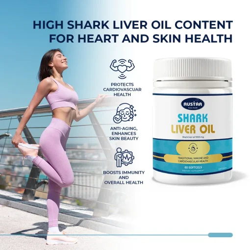 AUSTAR Shark Liver Oil 1000MG - 60 Capsules - Image 3