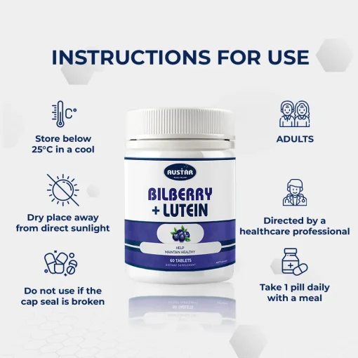 AUSTAR Bilberry & Lutein - 60 Capsules - Image 4