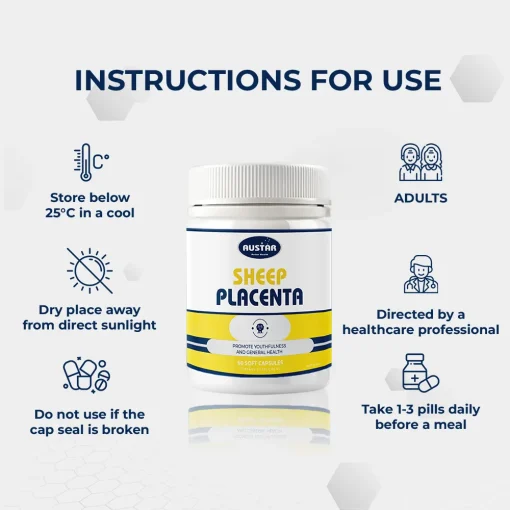 AUSTAR Sheep Placenta - 60 Capsules - Image 4