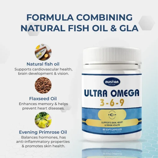 AUSTAR Ultra Omega 3-6-9 - 60 Soft Capsules - Image 3