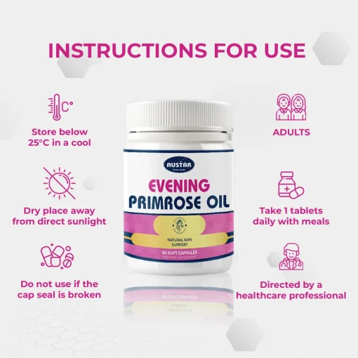 AUSTAR Evening Primrose Oil - 60 Soft Capsules - Image 5